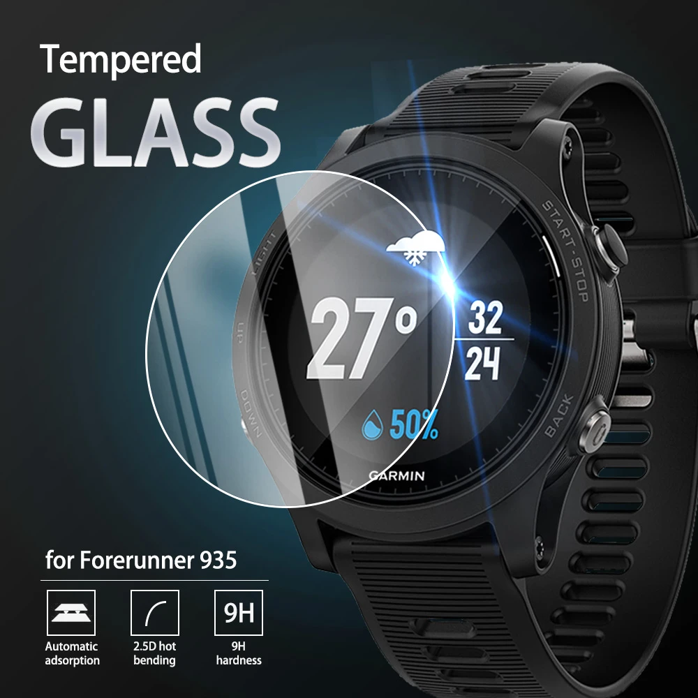 5Pcs 9H Premium Tempered Glass For Garmin Forerunner 735 735XT 35 45 45S Approccio S62 Smartwatch Screen Protector Film