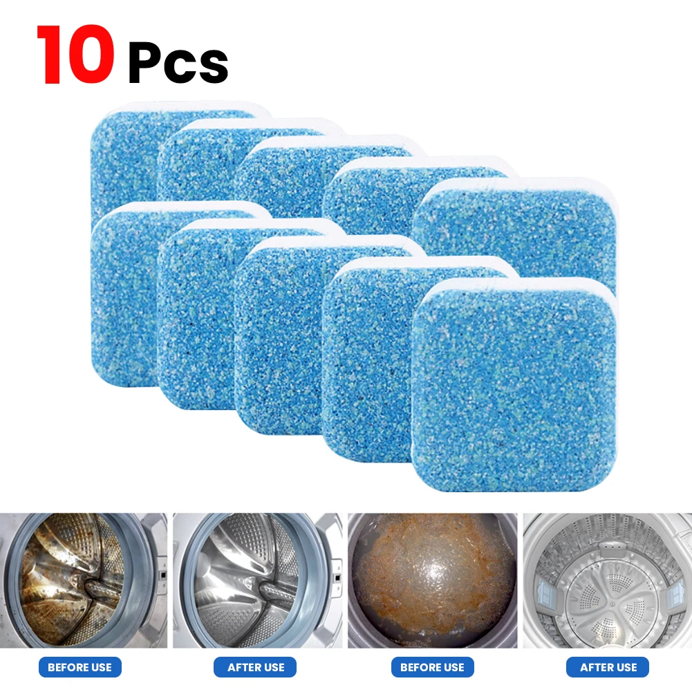 10/20Pcs Washing Machine Cleaner Laundry Soap Detergent Effervescent Tablet Washing Machine Cleaner Washer Cleaning Tablets