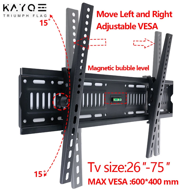 KAYQEE Universal Tilting and Fixing TV Stand LCD LED Ultra HD Plasma TV Wall Mount TV Bracket 26