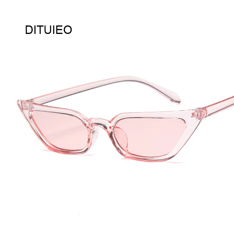 New Cateye Vintage Red Pink Sunglasses Women Brand Designer Retro Points Sun Glasses Female Superstar Lady Cat Eye