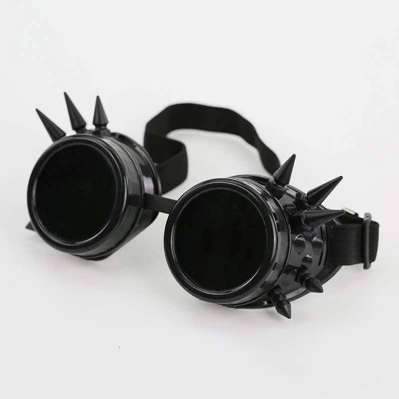 2020 Welding Round goggle steampunk cyber Goth Sunglasses Rivet spiked goggles Cosplay Antique Victorian