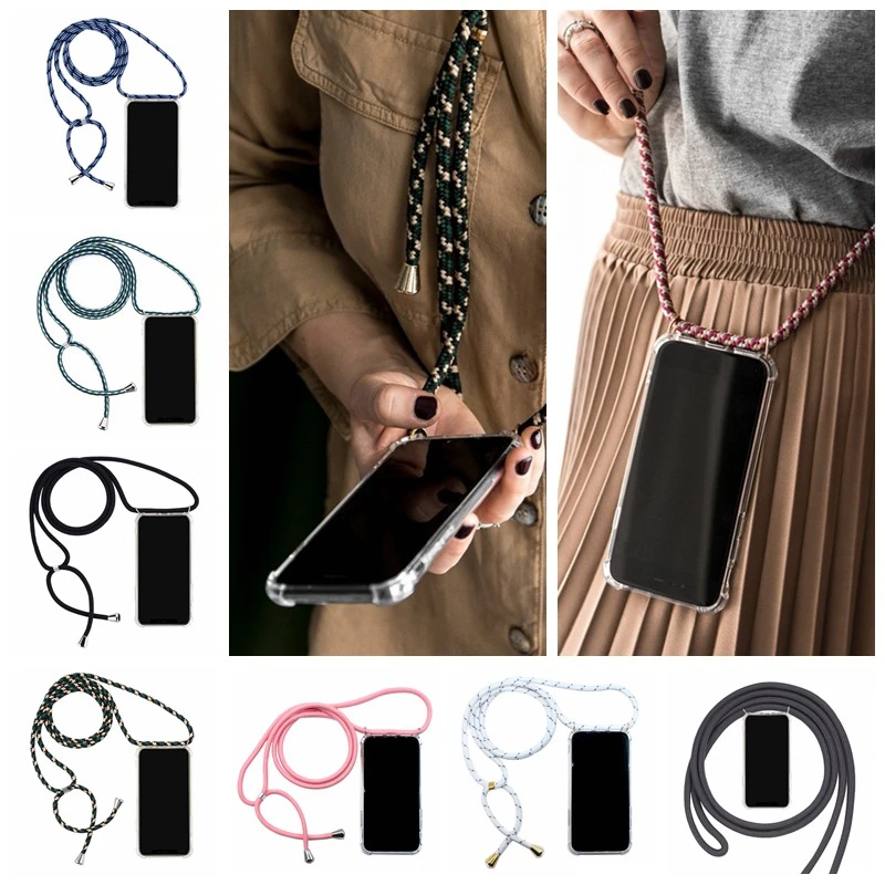 Cell Phone Case With Lanyard Necklace Shoulder Neck Strap Rope Cord for For Xiaomi Mi 9 SE 8 A2 lite Redmi 7 7a Note 7 pro 6 5