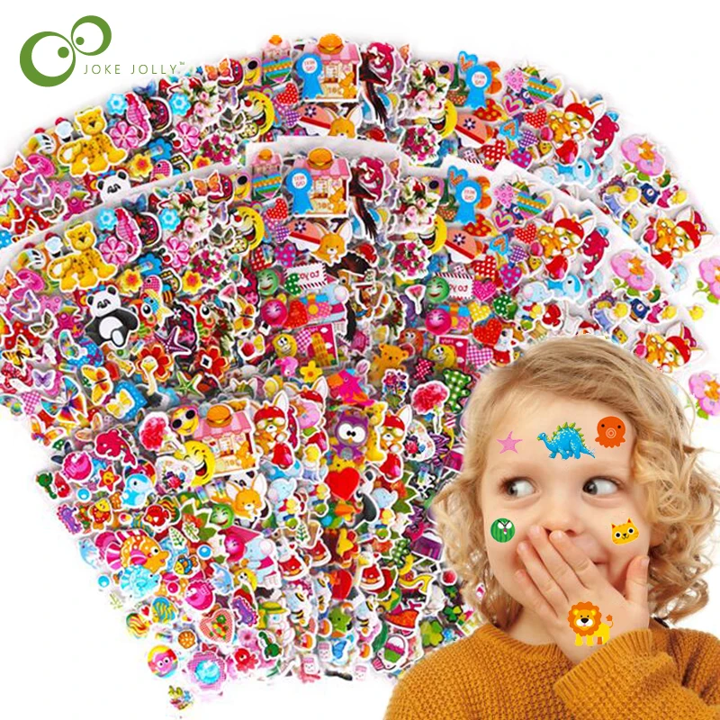 Kids Stickers 40 20 Different Sheets 3D Puffy Bulk Stickers for Girl Boy Birthday Gift Scrapbooking Teachers Animals Cartoon GYH