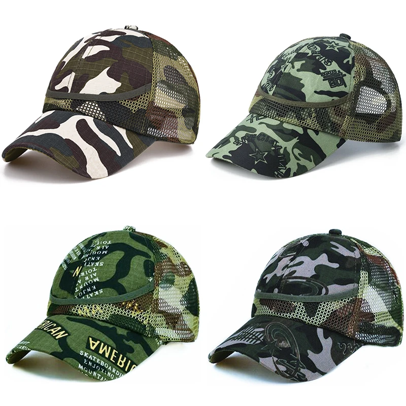 3-9 Yrs Outdoor Camouflage Baby Boy Mesh Baseball Cap Kids Cap Summer Autumn For Boys Girl Caps Net Casual Caps Kids Hats