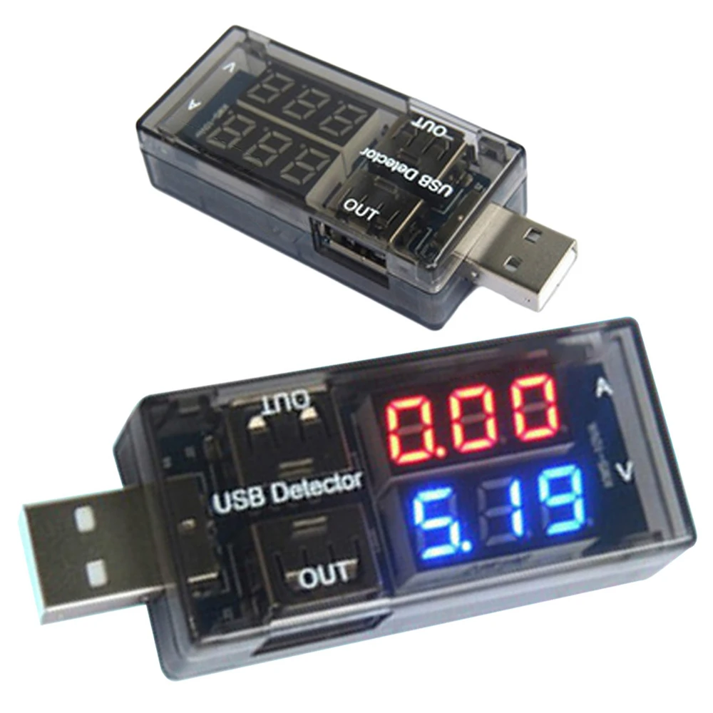 Red+Blue Dual Display USB Current Voltage Meter DC Charging Detector Tester Battery Voltmeter Ammeter Charger Indicator