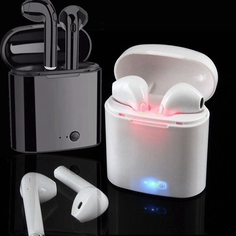 i7 i7s Tws Wireless Bluetooth Earphones Earbuds Handsfree In Ear Earphone with Charging Box For iPhone huawei Xiaomi Hot Sell