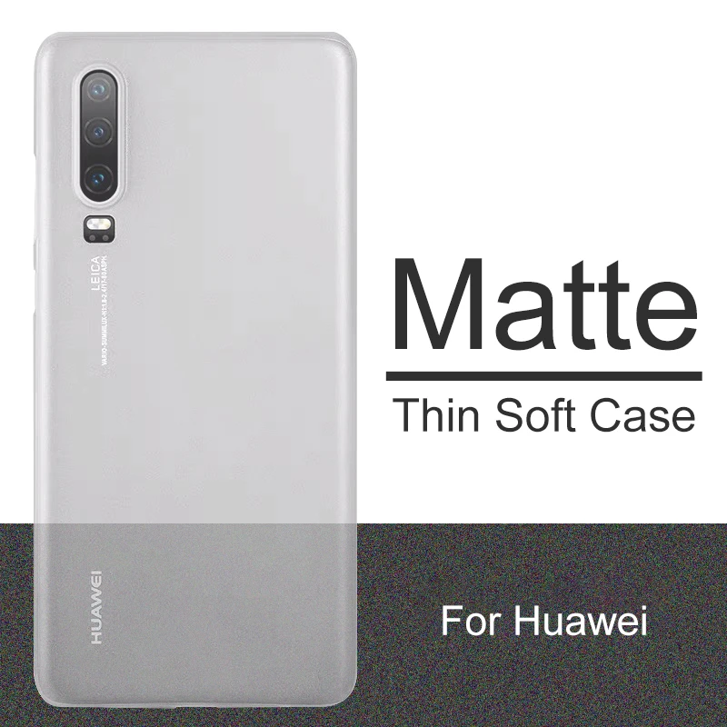 Ultra Thin Silicone Soft Case For Huawei P20 P10 P30 P40 Lite Matte Transparent Case For Huawei P20 P30 P40 Pro P9 P10 Plus Capa