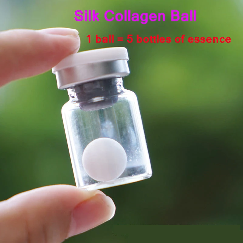 Japanese Water-Soluble Silk Collagen Ball Shrinks Pores Fades and Tightens Anti-Wrinkle Collagen Ball