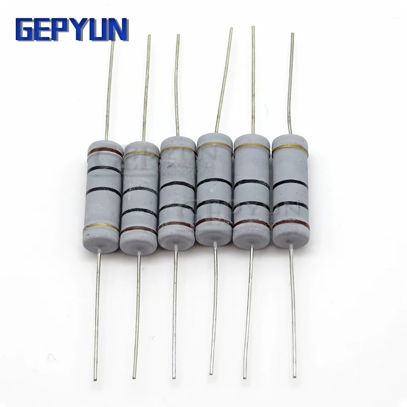 10pcs 5W Carbon Film resistor 5% 1R ~ 1M 2.2R 10R 22R 47R 51R 100R 150R 470R 1K 4.7K 10K 47K 10 22 47 51 100 150 Ohm resistance