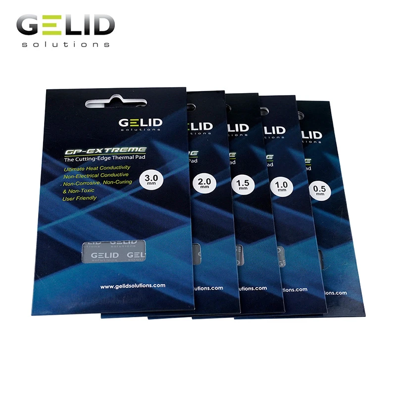 GELID Heat Dissipation Silicone Pad Notobook Thermal Mat For North South Bridge 12W/mk 80x40mm 0.5mm/1.0mm/1.5mm/2.0mm/3.0