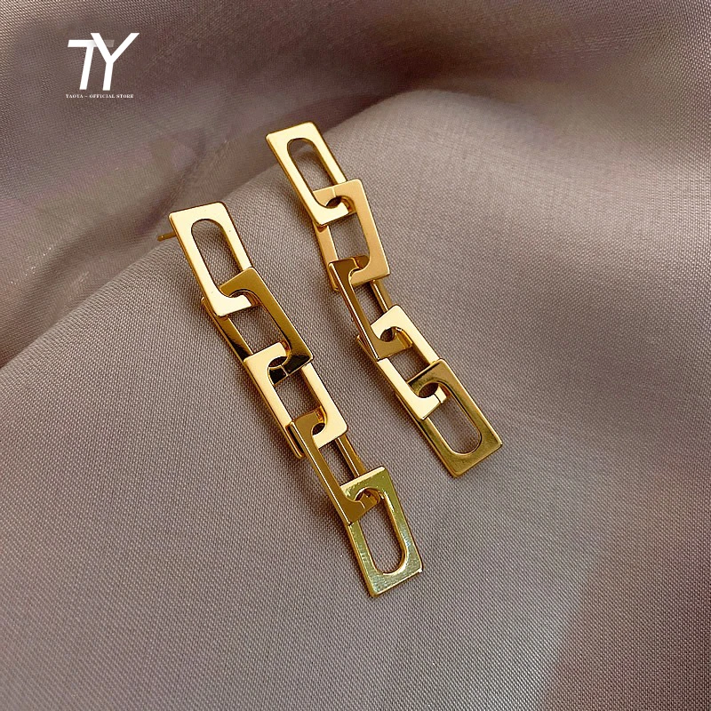 2020 New Retro Metal Chain Pendant Long Earring For Woman Fashion Korean Jewelry Christmas Party Hip Hop Girl's Unusual Earrings