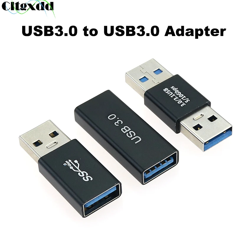Cltgxdd 1PCS USB 3.0 Adapter Connector Male to Female F-F M-F Converter Coupler Changer Connector Durable for PC Laptop