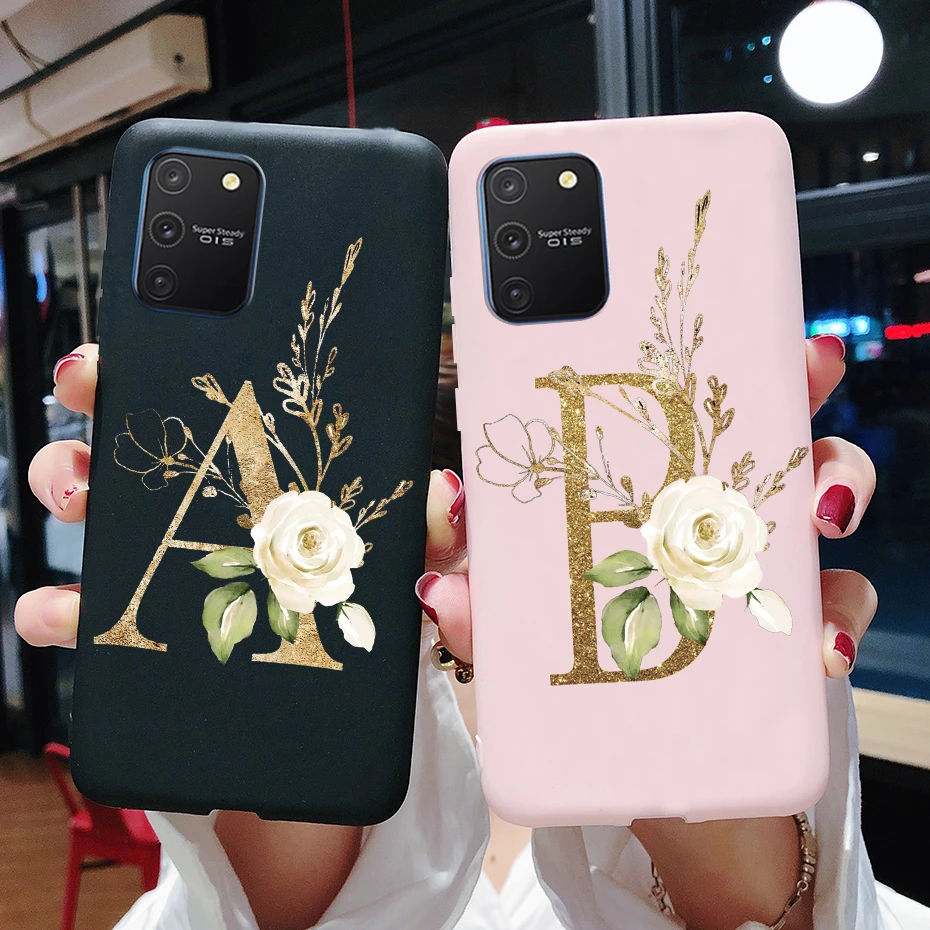 For Samsung Galaxy S10 Lite Case 2020 Note 10 Lite S 10 Lite S10Lite G770F Case Cute Letters Silicone Soft Back Cover Phone Case