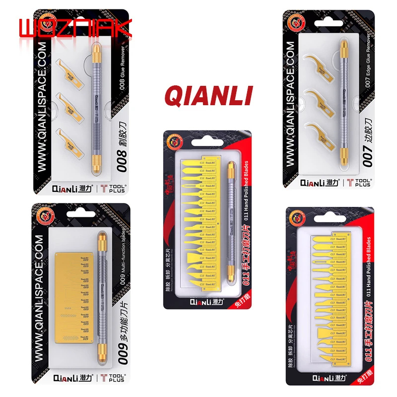 QIANLI Knife 007 008 009 011 Professional mobile phone Maintenance Tool knife Chip IC Glue Removal Scraper Sheath for Iphone CPU