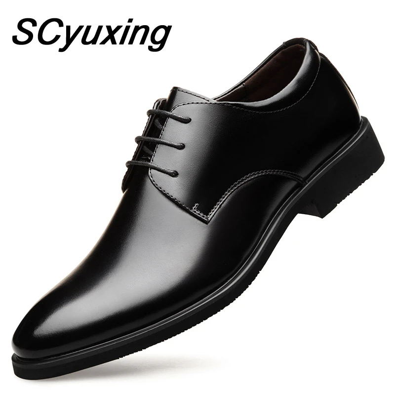 2021 Man Cow Leather Shoes Rubber Sole EXTRA Size 47 Man Office Business Dress Leather Flats Man Split Leather Wedding Shoes