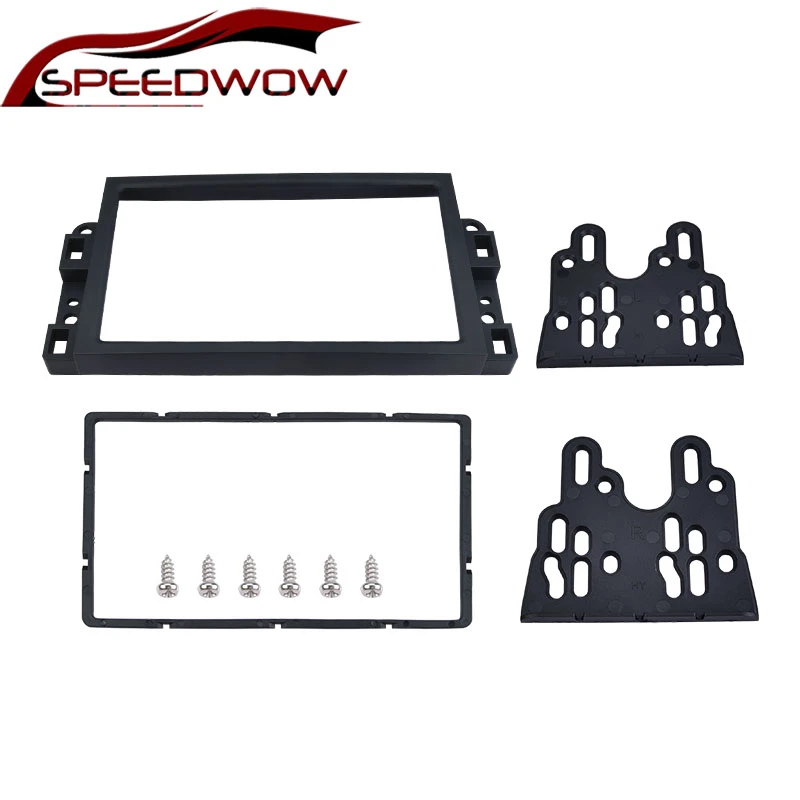 SPEEDWOW 2 Din Panel Car Radio Frame Fascia Panel DVD Player Install Trim Panel Kit For Chevrolet Aveo Lova Captiva Epica 06-11