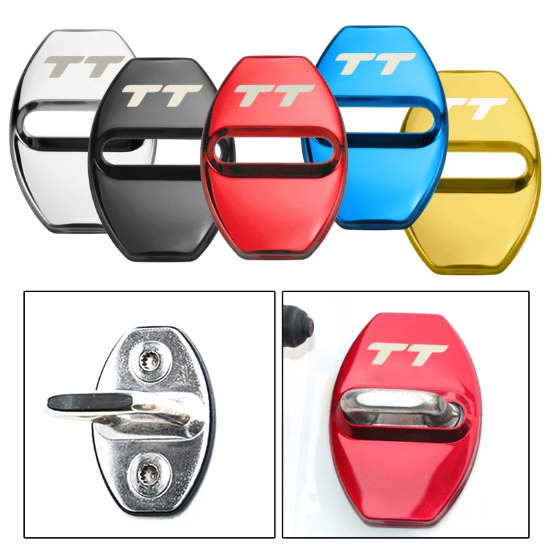 Door Lock Decoration Protection Cover emblem case for Audi TT A1 A3 A4 A5 A6 A7 A8 Q3 Q5 Q7 accessories car styling