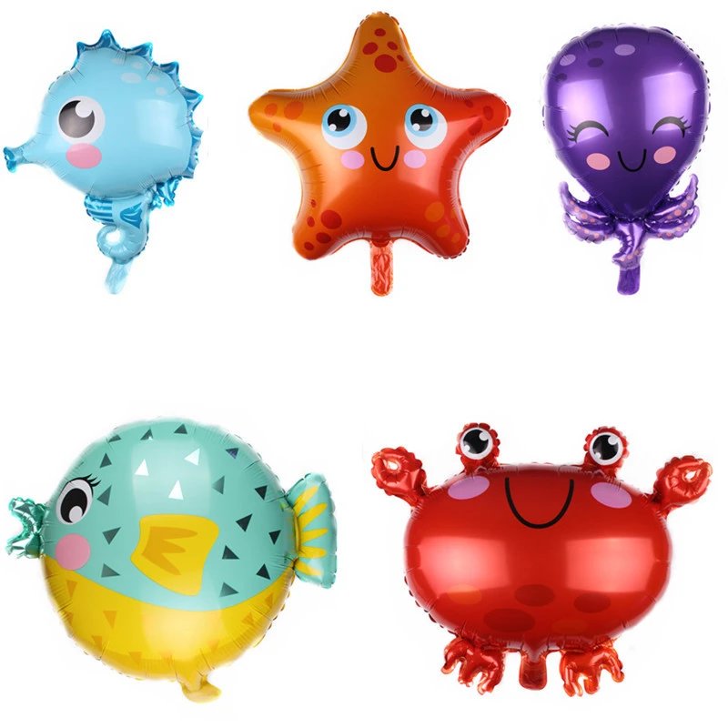 Ocean world Theme decoration sea animal foil balloons Birthday Party Anniversary Kids Birthday Favors Decor kid toys Supplies