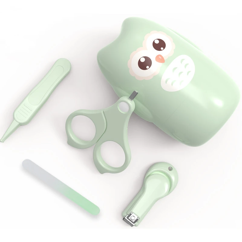 Newborn Baby Nail Scissor Baby Nail Care Tool Kid Safe Portable Nail Clipper Trimmer File Tweezer With Box Children Manicure Kit