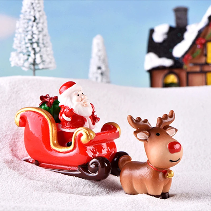 Mini Christmas Train Ornament Christmas Decoration For Home Santa Claus Gift Toys Crafts Table Deco Navidad Xmas 2021 New Year