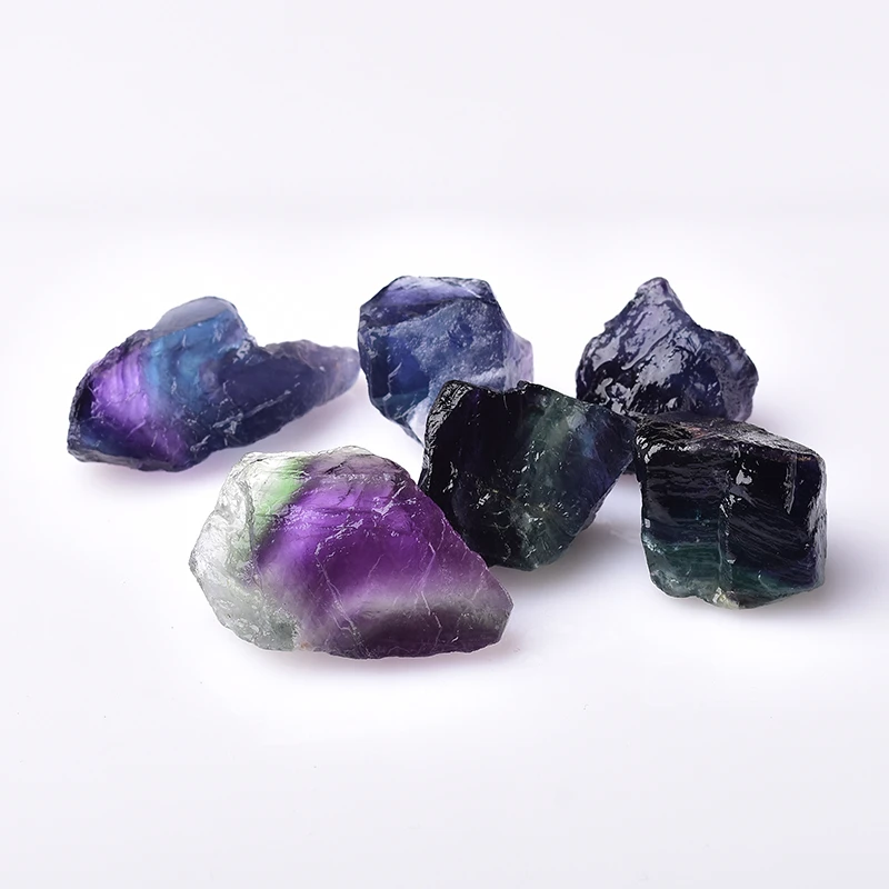 Natural Colorful fluorite Crystal Stone Healing Quartz Ore Mineral Energy Stone Fluorite Ornaments Rock Specimen DIY gift