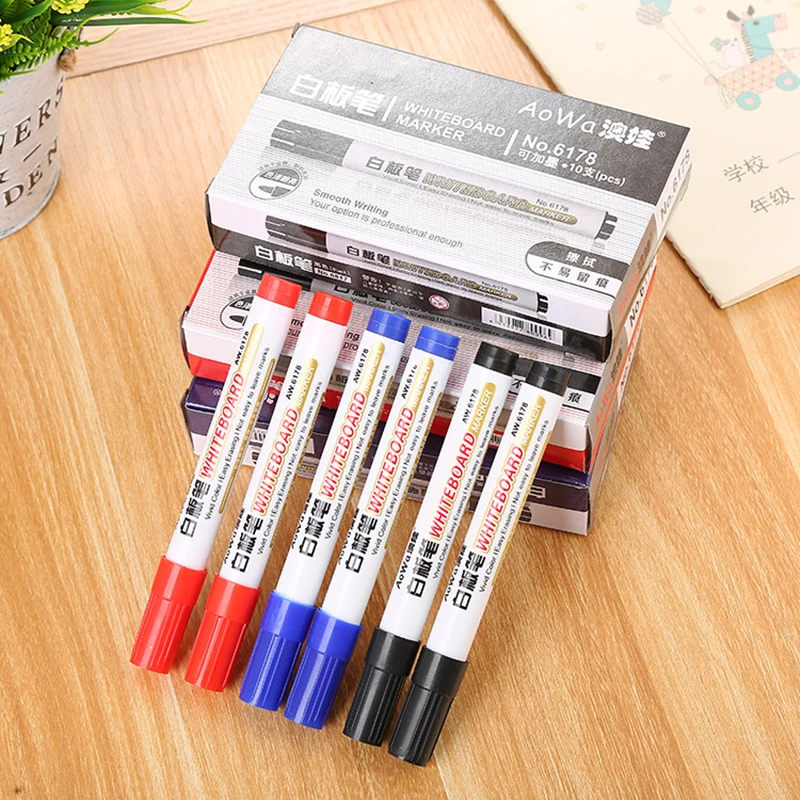 3 PCS Colored Magnetic White Board Marker Kawaii Erasable Whiteboard Pen Dry Erase Drawing Markers For White Bord Blackboard