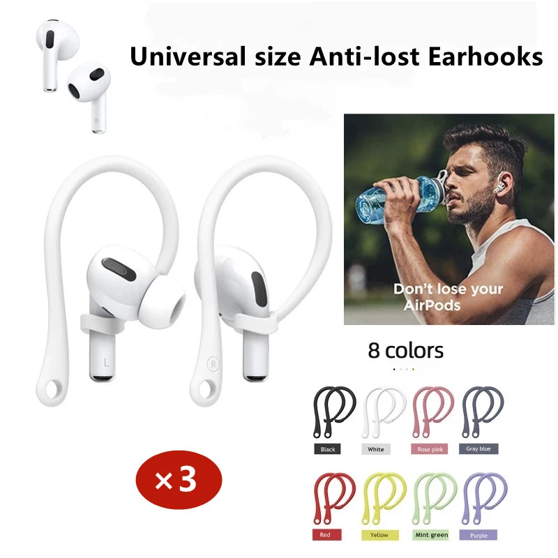 Earhooks for Apple Airpods pro 3 2 1 xiaomi huawei anti lost earhook holder for Air pods pro 3 2 TWS headphone case accessories