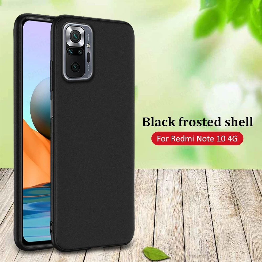 Case For Xiaomi Redmi Note 10 Pro Max 10s 8 9 10 Pro Cover Black Color Matte Cases For Redmi Note10 K40 Pro Plus K40 Ultra Cover