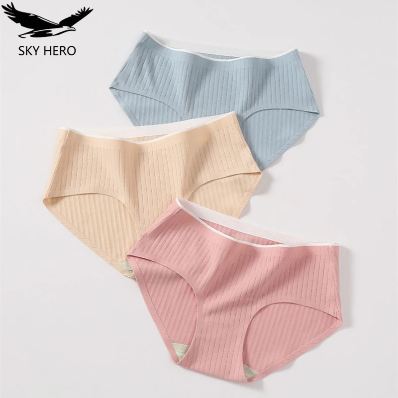 3pcs/Lot Cotton Panties with Filter Underwear Women Shorts Female Briefs Breathable for Lady Girls Panty Adult Underpants