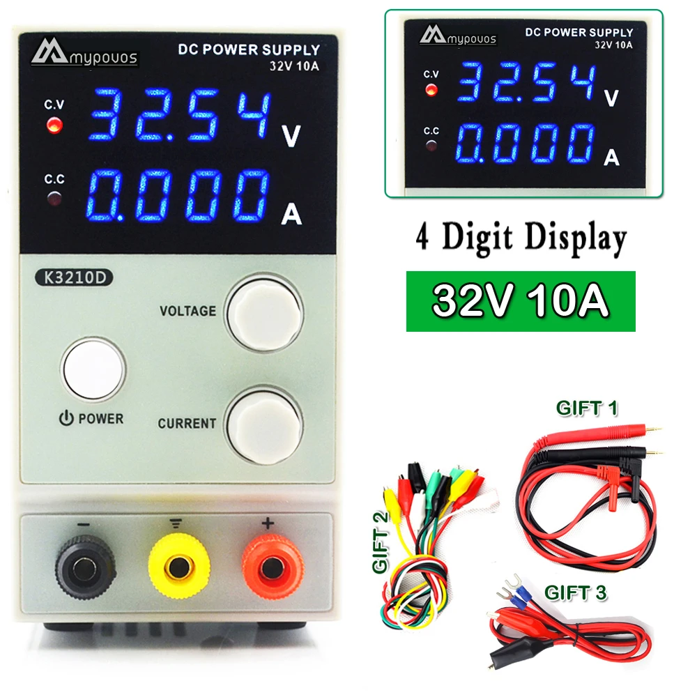 Mini Adjustable Digital DC power supply 30V 10A Laboratory Switching Power supply 110v-220v K3010D laptop phone repair Rework