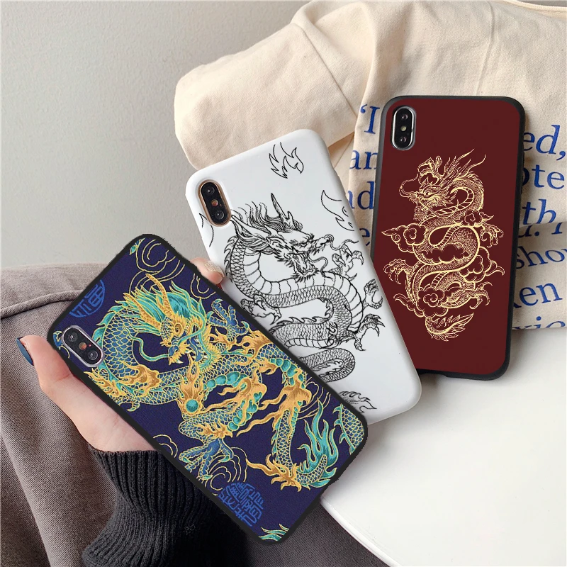 Cover on For Huawei Nova 5T P Smart 2021 Y6 Y7 Y9 2019 Honor 10X 10i 10 20 8A 8X 9X P30 P20 P40 Lite E Pro Dragon TPU Case Funda