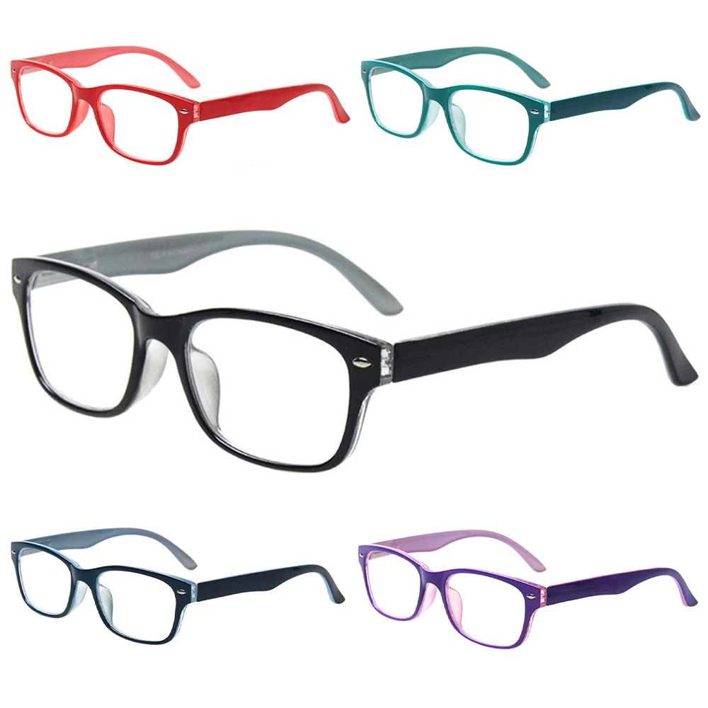 Reading Glasses 5 Packs Eyeglasses Quality Spring Hinge Colorful Readers for Women Men