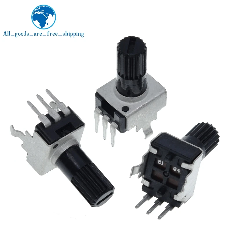 10pcs Rv09 Vertical 12.5mm Shaft 1k 2k 5k 10k 20k  50k 100k 0932 Adjustable Resistor 9 Type 3pin Seal Potentiometer