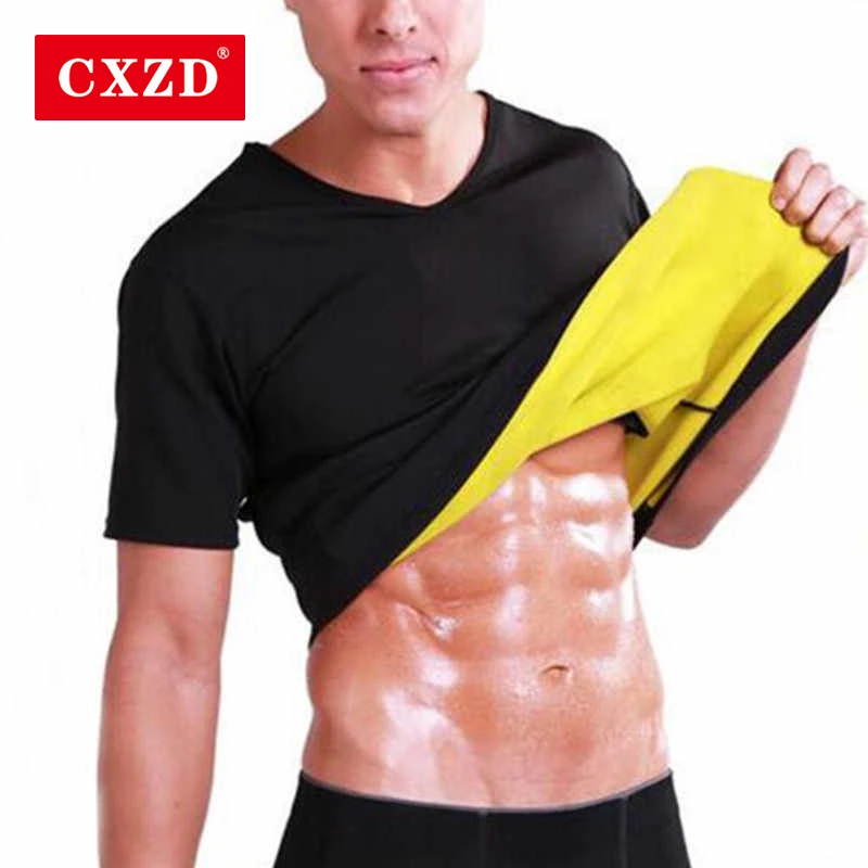 CXZD Plus Size S-5XL for Men Women Neoprene Shaperwear Waist Traine Sauna Sweat Vest Body Shaper Cincher Corset T-Shirt Slimming