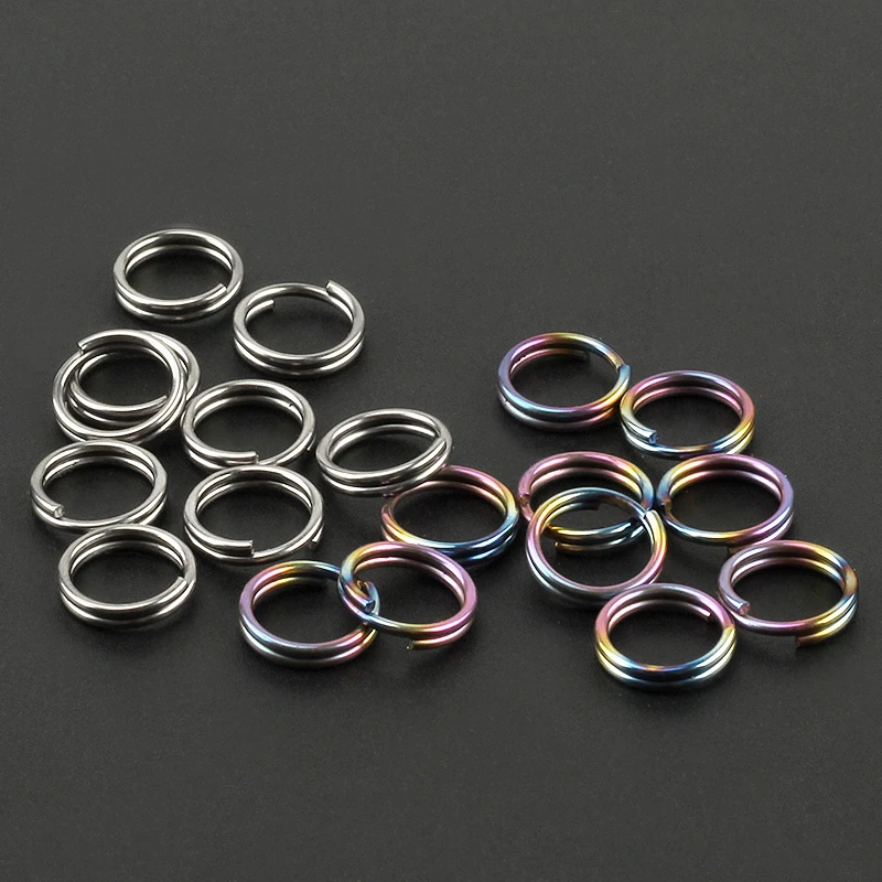 10mm Titanium Alloy Key Ring 10pcs/lot EDC Outdoor Small Tool Key Ring Accessories