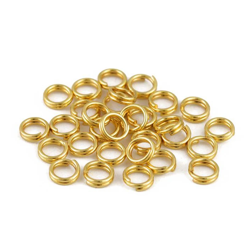 100pcs/lot Stainless steel Jump Ring double rings Double Loops Split Rings Connectors DIY Jewelry Making Supplies for DIY