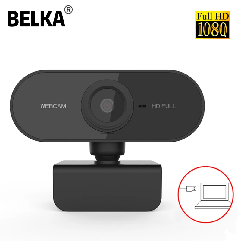 1080P Webcam Computer Full HD Web Camera With Microphone Rotatable Cameras For Live Broadcast Video Calling Conference Work