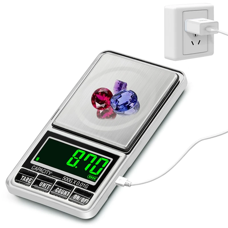 LCD Display Digital Scale 0.01 Precise mini pocket Electronic Balance Gram Weight for Kitchen Jewelry Gold Herb