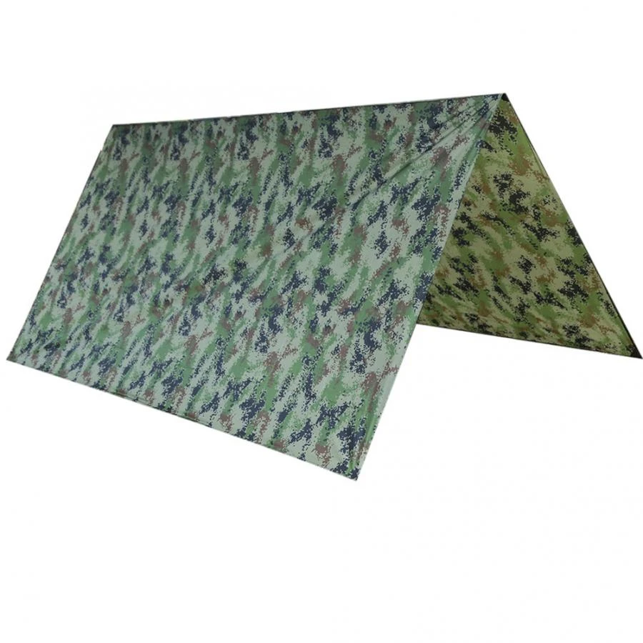 Outdoor Shelter Ultralight Tarp Camping Survival Sun Shelter Multifunction Waterproof Awning Beach Mat Rain Shelter 100x145cm