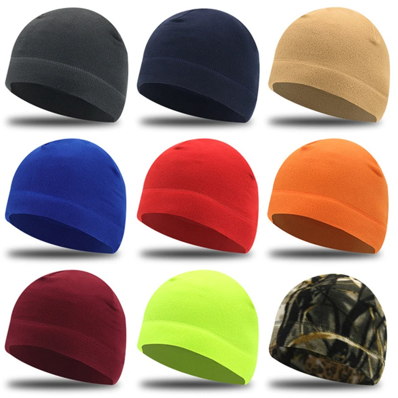 Winter Warm Army Cap Soft Men Ski Cycling Skin-friendly Tactical Beanie Anti-static Hiking Spring Polar Fleece Running Windproof