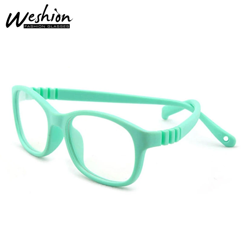 Kids Glasses Frame Children Blue Light Blocking Glasses Computer Flexible Eyeglasses UV400 Anti Glare Filter 2-10 With Rope