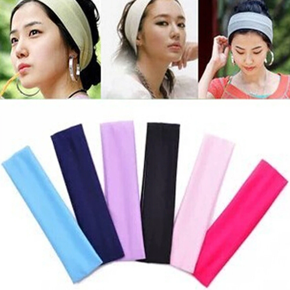 Fashion Absorbing Sweat Yoga Headband Candy Color Wide White Blue Red Hairband Accessories Simple Design Elastic Headbands Hot