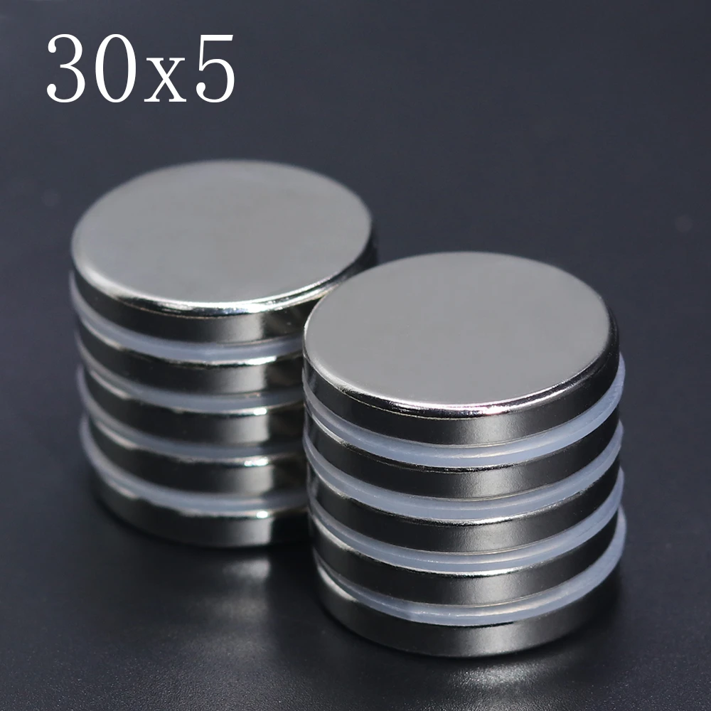 1/2/5/10 Pcs 30x5 Neodymium Magnet 30mm x 5mm N35 NdFeB Round Super Powerful Strong Permanent Magnetic imanes Disc