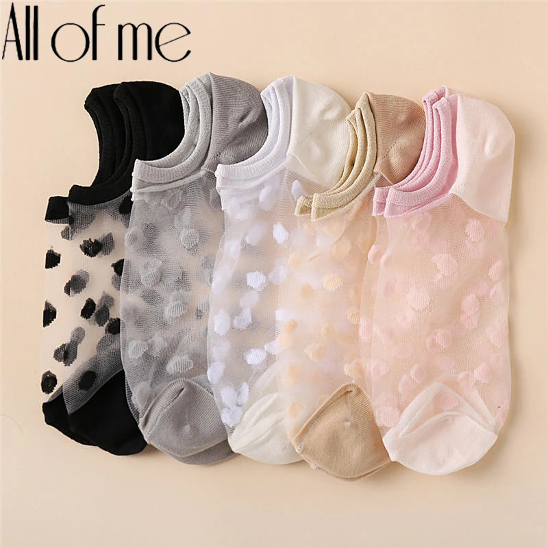 3 Pair/set Lot Fashion Dot socks for Girls Women Indoor Socks Mix Summer Colors Smooth Feeling Floor Socks Color Breathable Sox