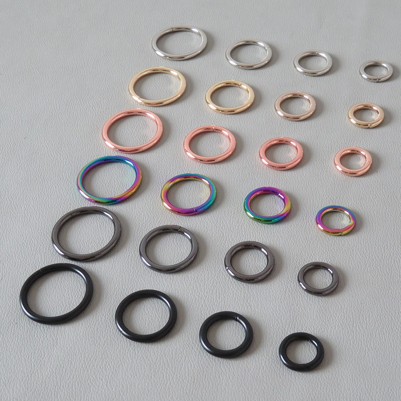 1PCS 15mm 20mm 25mm 32mm Metal O Circular Welded Ring Belt Loop Chain Link Hardware Pet Dog Collar Garment Harness Accessory