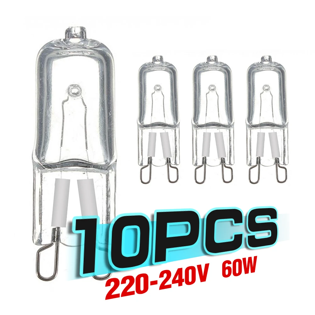 10pcs G9 Eco Halogen light bulbs  G9 220V 20W / 25W / 40W / 60W Capsule LED Lamp Bulbs Inserted Beads Crystal Lamp Halogen Bulb