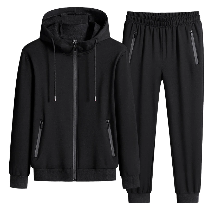 Tracksuit Men Sportswear Sets New Spring Autumn Clothing Hooded Suit Male 2 Pieces Sweatshirt + Sweatpants Big Size 7XL 8XL