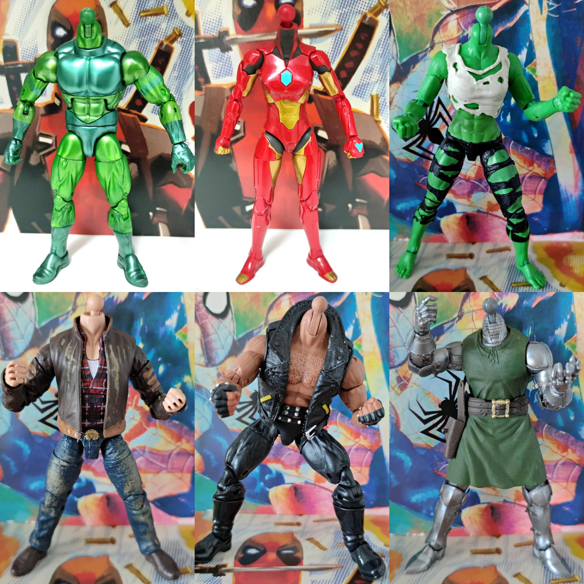 ML Legends No Head Body She-hulk Logan Rage Dr.Doom Ironheart Vault Guardsman 6