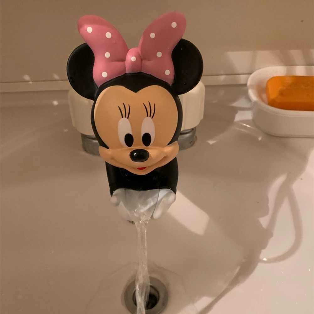 Disney Minnie Mickey Stitch water tap Faucet Extender Saving silicone Faucet Extension Tool Help kid Washing hand Animal figure