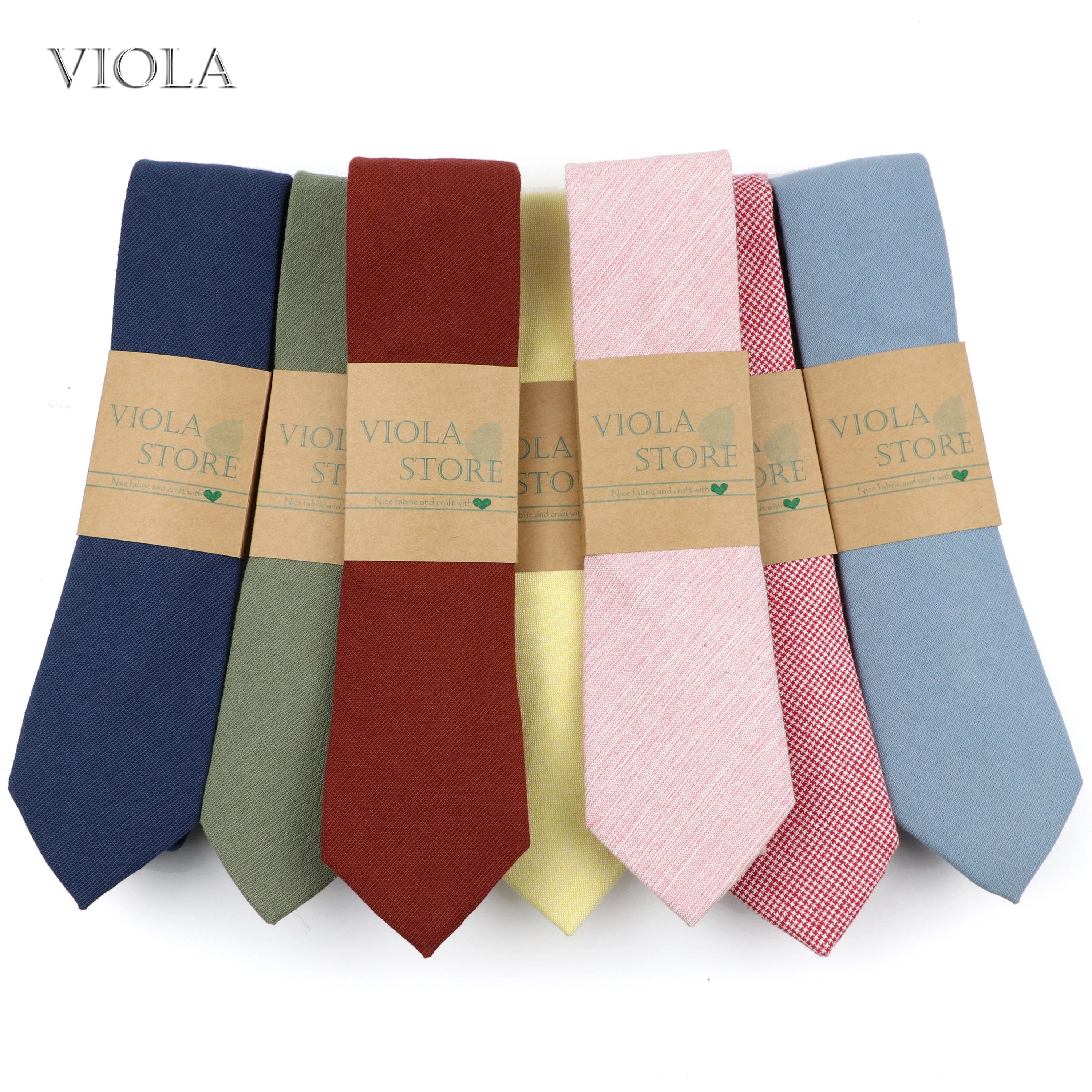 New Colorful Solid 100%Cotton Neck Tie 6cm Skinny Pink Sky Blue Dress Wedding Party Tuxedo Tie Gift BowTie Cravat Mens Accessory